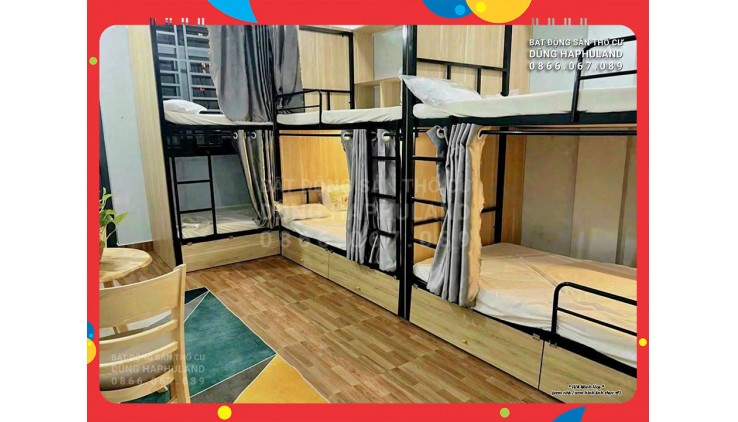 BT. Tòa CHDV 70 giường, TN tới 150 triệu/th. Ngang ~ 10M, 213m2, 4T. Sát MT Lê Quang Định.